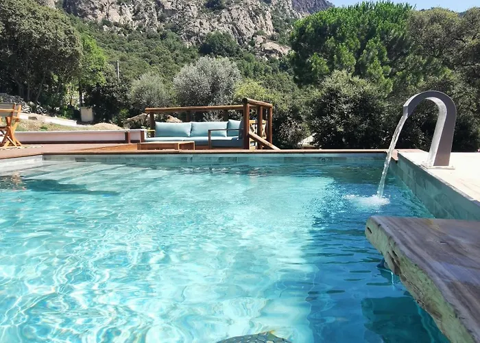 Jardin Et Piscine Les Anges Du Maquis Location Corse-du-sud Apartmán Conca