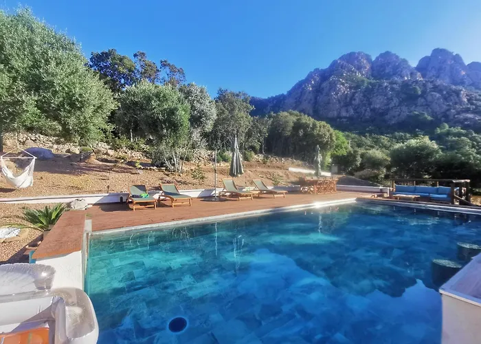 Jardin Et Piscine Les Anges Du Maquis Location Corse-du-sud * Conca